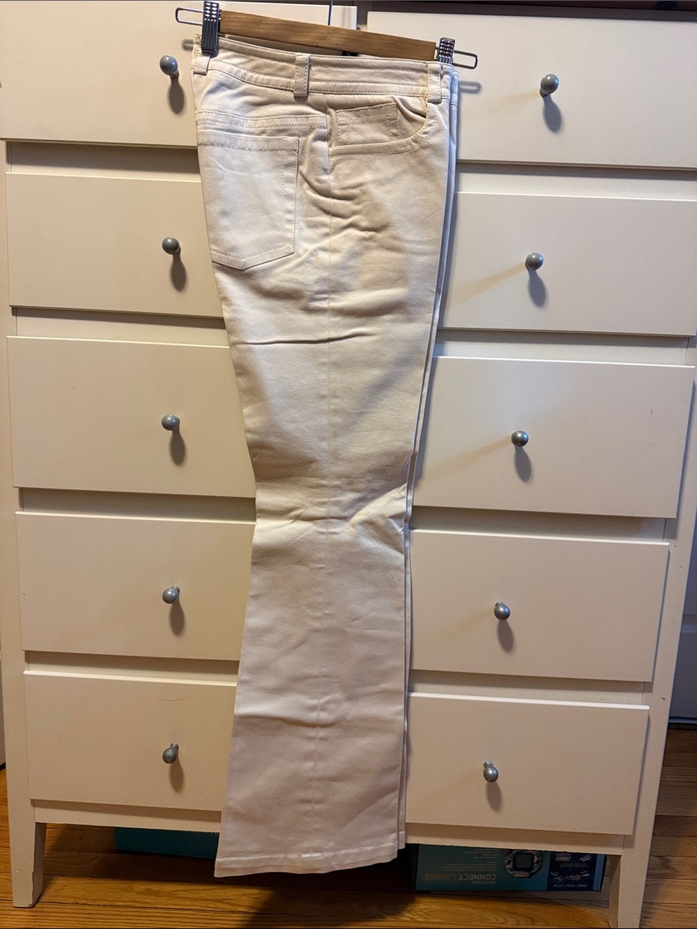 French Connection Women's Cream Straight-Leg Jeans